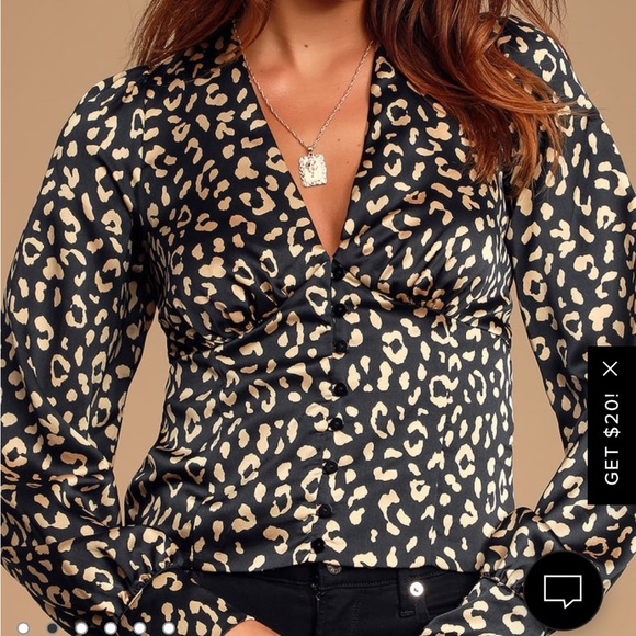 Lulus leopard print blouse - Picture 1 of 7